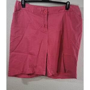 Avenue Pink Signature Chino Shorts 16 Lightweight Soft Stretch Slashed Pockets